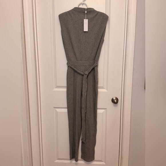 Sage Ribbed Knit Jumpsuit in Gray - Picture 2 of 3